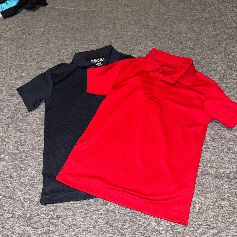 Nautica Kids Polo Shirt Set - Red and Black